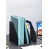 Denozer Collapsible Magazine File Holder/Desk Organizer for Office Organization and Storage with 3 Vertical Compartments, Dark Grey, 